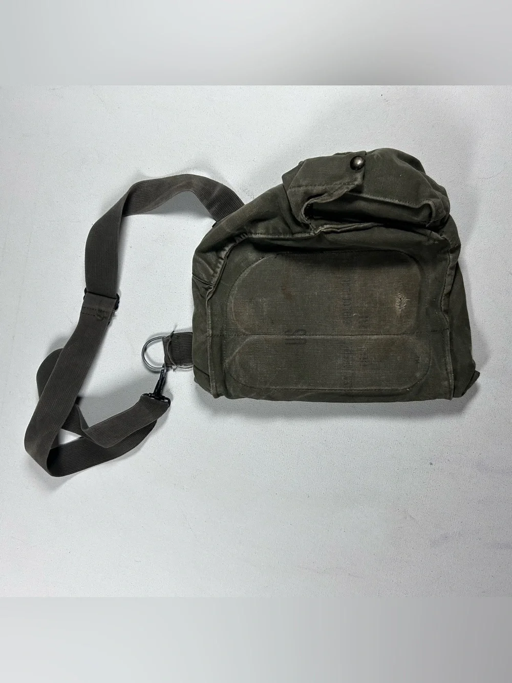 Vintage US ARMY Gas Mask Canvas Bag Chemical Biological Field M17A1 Vietnam